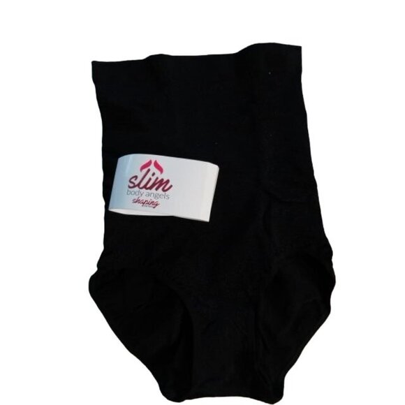 Slim Body Angels Size L Large High Waisted Shaper Style Panties Black NEW - Picture 2 of 2